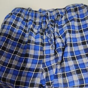Croft & Barrow Black and Blue Plaid Sleep Pants